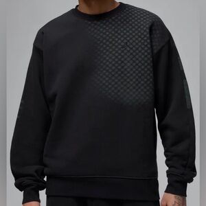 Professional Athletes Jordan Black Patterned Crewneck Sweatshirt Black-Size XL